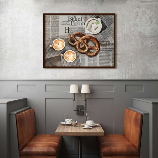 Grub Club - Pretzel Vintage Wall Artwork | Pop Canvas Painting for Wall | Wall Decor | Wall Painting for Living Room | Bedroom