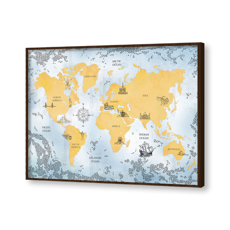 Bon Voyage Pop Artwork | Canvas Painting for Wall | Wall Decor | Wall Painting for Kids Room, Home Decor, Cafe, Restaurant