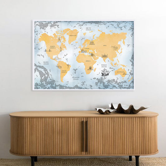 Bon Voyage Pop Artwork | Canvas Painting for Wall | Wall Decor | Wall Painting for Kids Room, Home Decor, Cafe, Restaurant