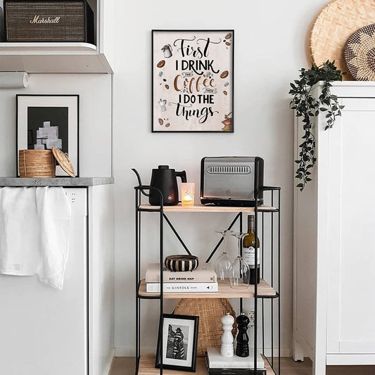 But First Coffee Vintage Wall Artwork | Pop Canvas Painting for Wall | Wall Decor | Wall Painting for Living Room | Bedroom