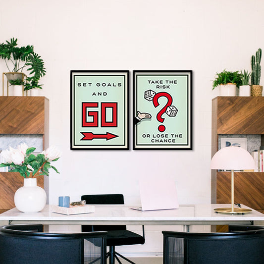 Monopoly 2 - Set of 2 Pop Artwork | Canvas Painting for Wall | Wall Decor | Wall Painting for Home Decor, Cafe, Restaurant