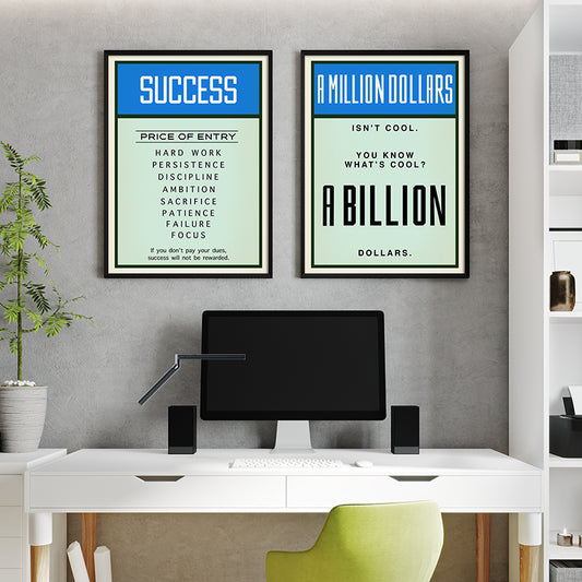 Monopoly 4 - Set of 2 Pop Artwork | Canvas Painting for Wall | Wall Decor | Wall Painting for Home Decor, Cafe, Restaurant