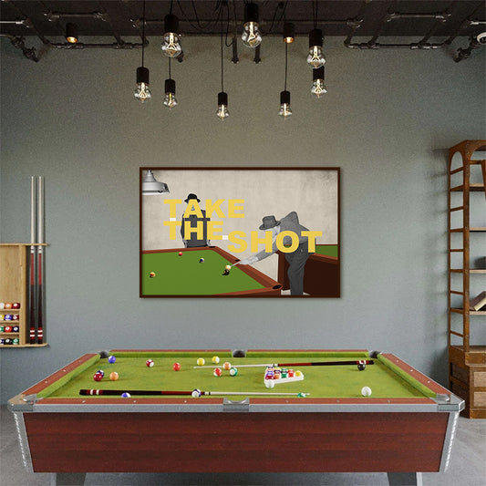 Pool Table Pop Art | Vintage Wall Artwork | Canvas Painting for Wall | Wall Decor | Wall Painting for Living Room | Bedroom
