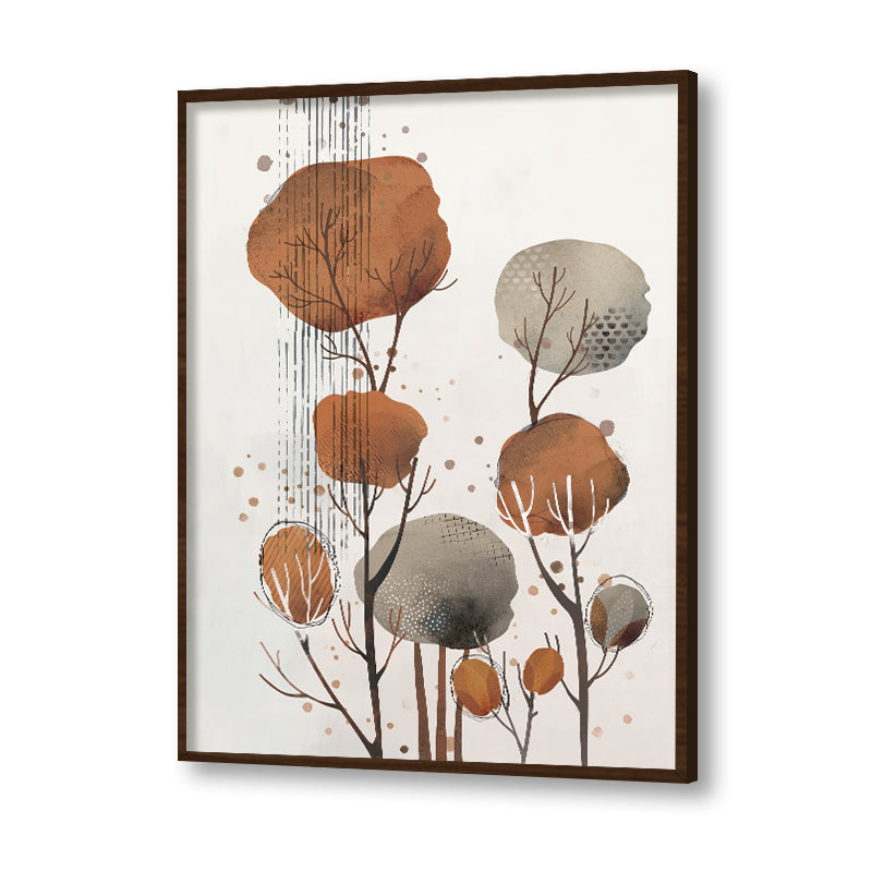 Boho Abstract Woodland 1 Nature Wall Art | Scandinavian Wall Artwork | Abstract Canvas Painting for Wall | Wall Decor | Wall Painting