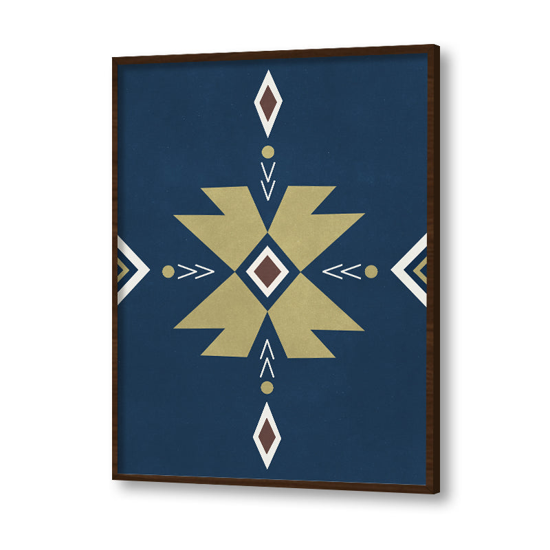 Earthy Geometric Aztec 1 Scandinavian Canvas Art Print