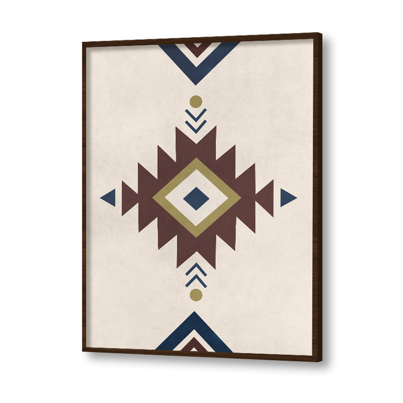 Earthy Geometric Aztec 2 Scandinavian Canvas Wall Art Print