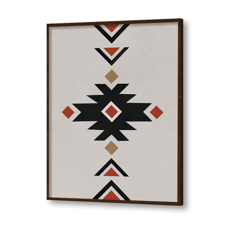 Geometric Rustic Aztec 1 Scandinavian Canvas Wall Art Print
