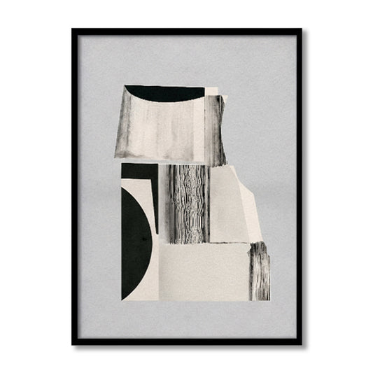 Structure and Void | Abstract | Black & White Canvas Painting for Wall | Wall Decor | Wall Painting
