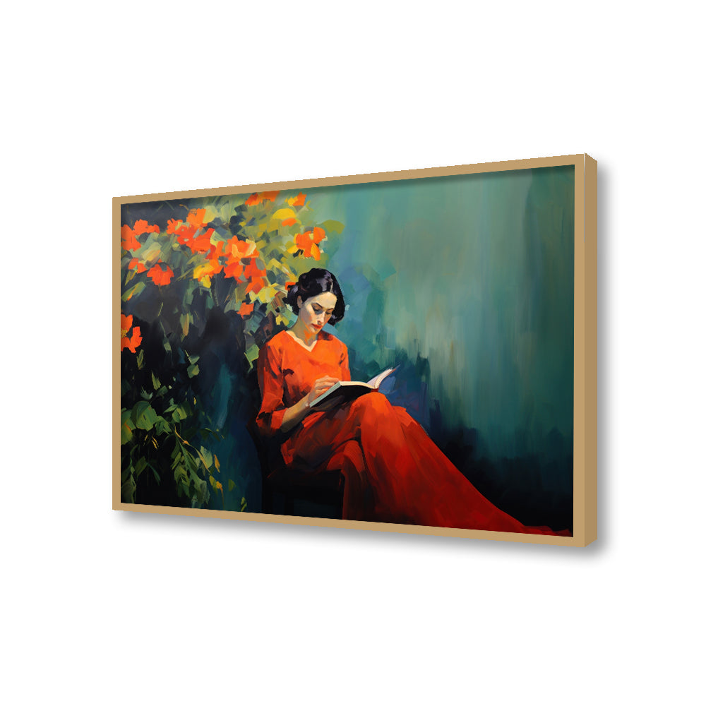 Summer Sunday Read Wall Artwork | Nature Canvas Painting for Wall | Wall Decor | Wall Painting
