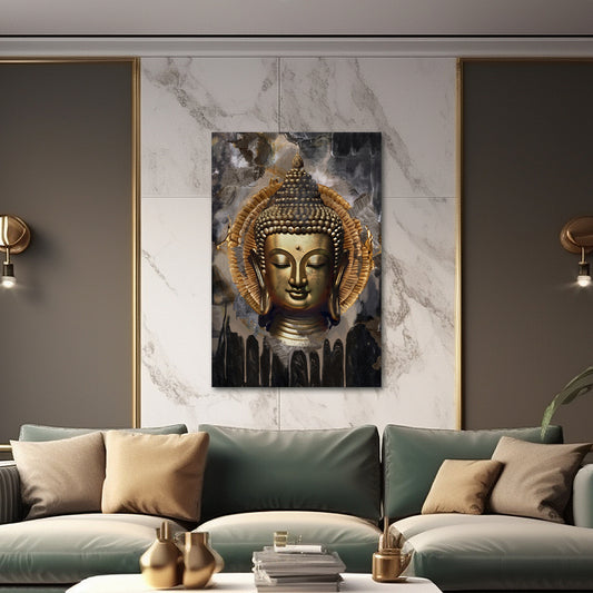 Buddha 2 Traditional Wall Artwork | Canvas Painting for Wall | Wall Decor | Wall Painting for Living Room | Bedroom