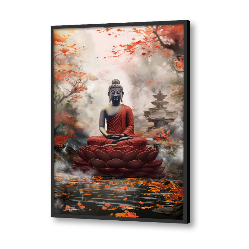 Buddha 3 Traditional Wall Artwork | Canvas Painting for Wall | Wall Decor | Wall Painting for Living Room | Bedroom