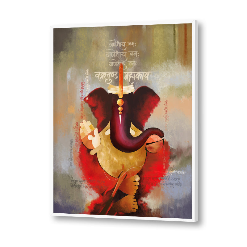 Ganesha 3 Traditional Wall Artwork | Canvas Painting for Wall | Wall Decor | Wall Painting for Living Room | Bedroom