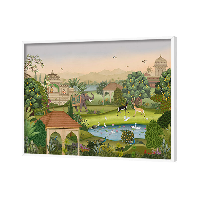 Madhuban Traditional Wall Artwork | Nature Canvas Painting for Wall | Wall Decor | Wall Painting