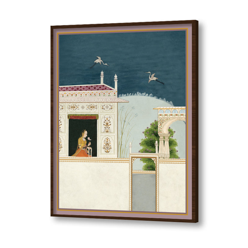 Rajwada - Set of 2 Traditional Wall Artwork | Vintage Canvas Painting for Wall | Wall Decor | Wall Painting for Living Room | Bedroom