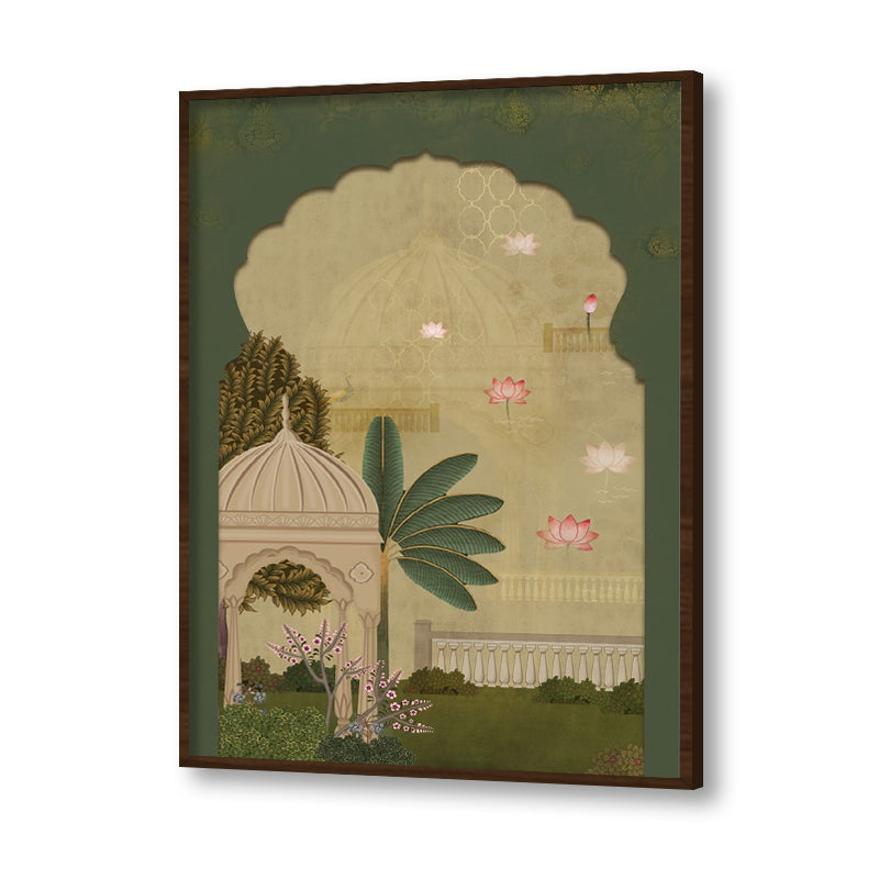 Shahi Bagicha (Set of 2) Traditional Wall Artwork | Canvas Painting for Wall | Wall Decor | Wall Painting for Living Room | Bedroom