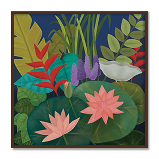 Tryst With Nature 1 (Square) Wall Art | Nature Wall Artwork Canvas Painting for Wall | Wall Decor | Wall Painting