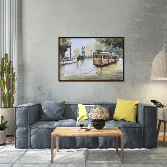 Monsoon Nostalgia 3 Vintage Artwork Canvas Print for Wall