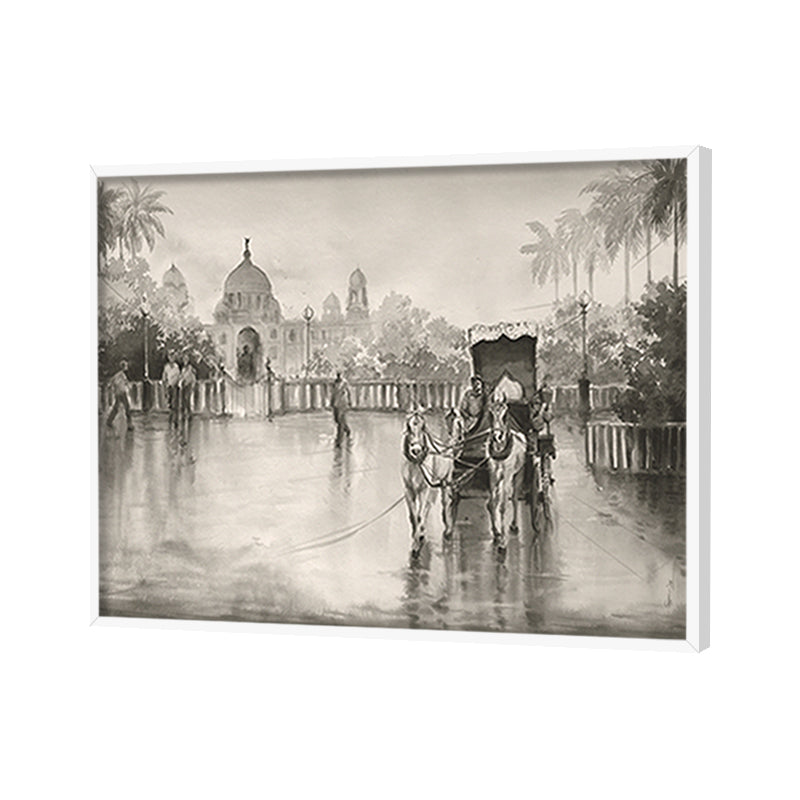 Monsoon Nostalgia 1 Vintage Artwork Canvas Print for Wall