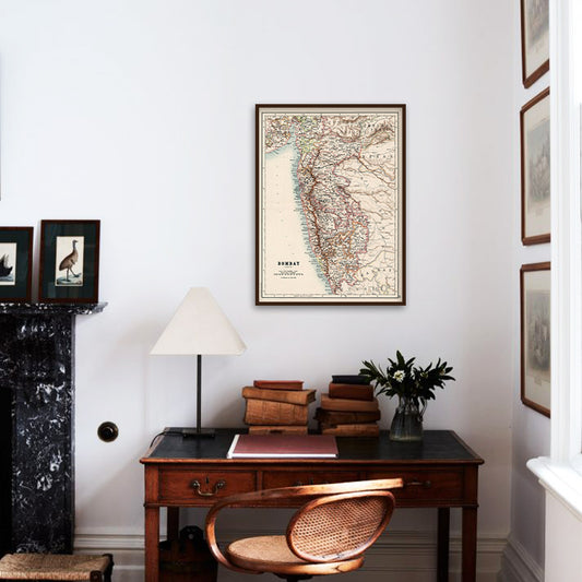 Vintage Bombay Map Vintage Wall Artwork | Canvas Painting for Wall | Wall Decor | Wall Painting for Living Room | Bedroom