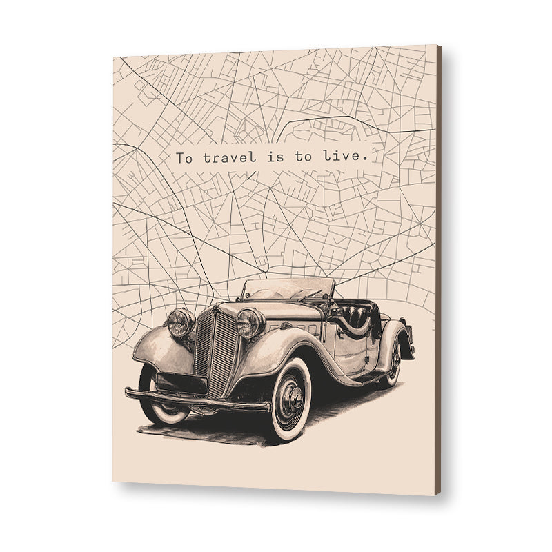 Vintage Car 1 Wall Artwork | Canvas Painting for Wall | Wall Decor | Wall Painting for Living Room | Bedroom