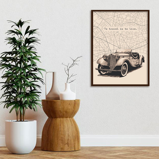 Vintage Car 1 Wall Artwork | Canvas Painting for Wall | Wall Decor | Wall Painting for Living Room | Bedroom