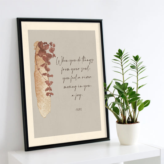 Rumi Quotes 2 Vintage Wall Artwork | Canvas Painting for Wall | Wall Decor | Wall Painting for Living Room | Bedroom