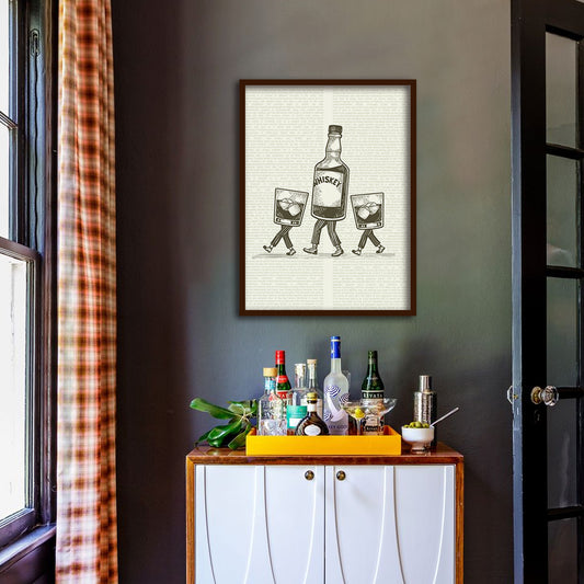 Vintage Bar 2 Black and White Wall Artwork | Vintage Canvas Painting for Wall | Wall Decor | Wall Painting for Living Room | Bedroom