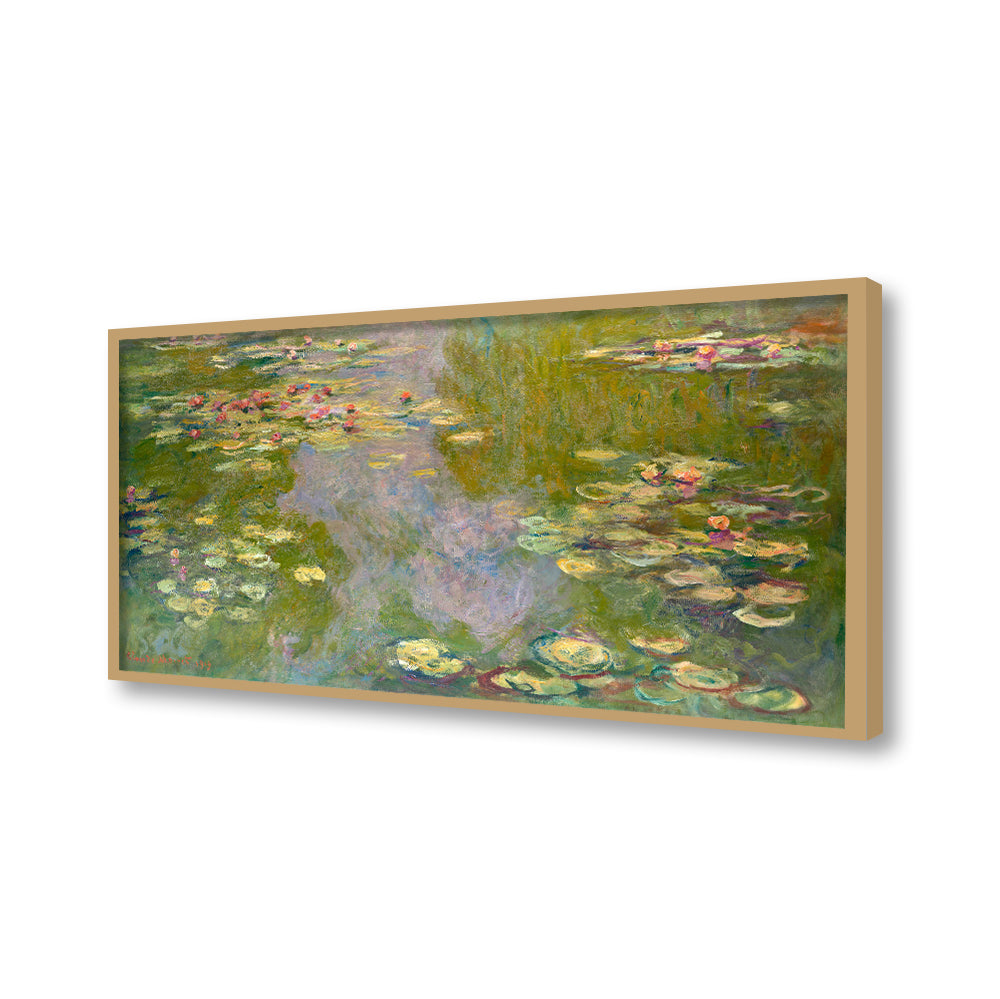 The Masterpiece 'Water Lilies' by Claude Monet Famous Painting Wall Artwork | Canvas Painting for Wall | Wall Decor | Wall Painting for Living Room | Bedroom