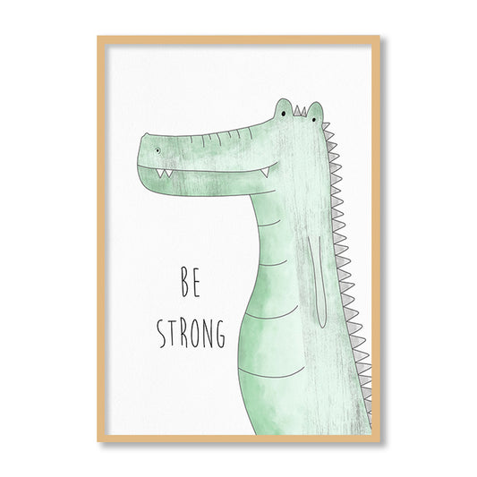 Watercolour Crocodile Wall Art for Kids Room | Canvas Painting for Wall | Wall Decor | Wall Painting for Kids, Wall, Home Decor
