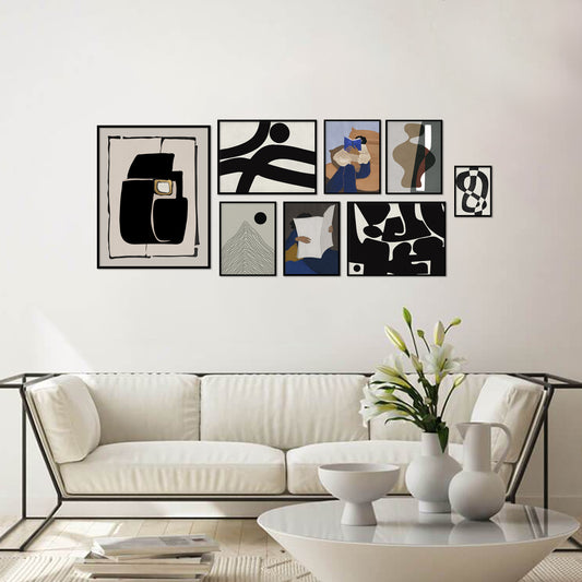 Artistic Abstraction Gallery Wall Wall Art for Home Decor| Canvas Painting for Wall Art | Wall Decor | Wall Painting for Cafe, Restaurant, Living Room, Home Decor