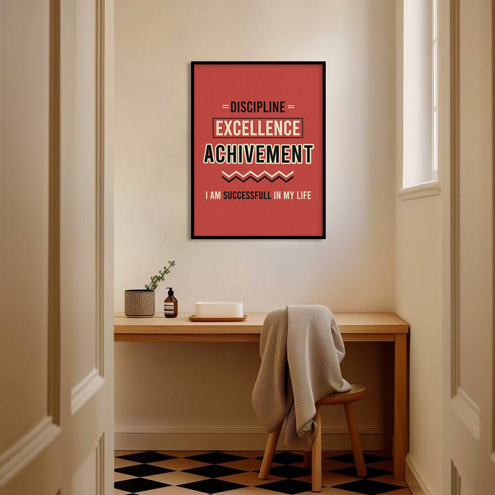 Motivational Typography Art Print Wall Artwork | Pop Canvas Painting for Wall