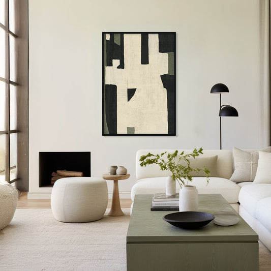 Urban Still — Neutral Abstract Art Print | Canvas Painting for Wall | Wall Decor | Wall Painting