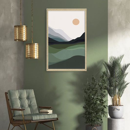 Mountain Echo 1 Scandinavian Wall Artwork | Nature Canvas Painting for Wall | Wall Decor | Wall Painting