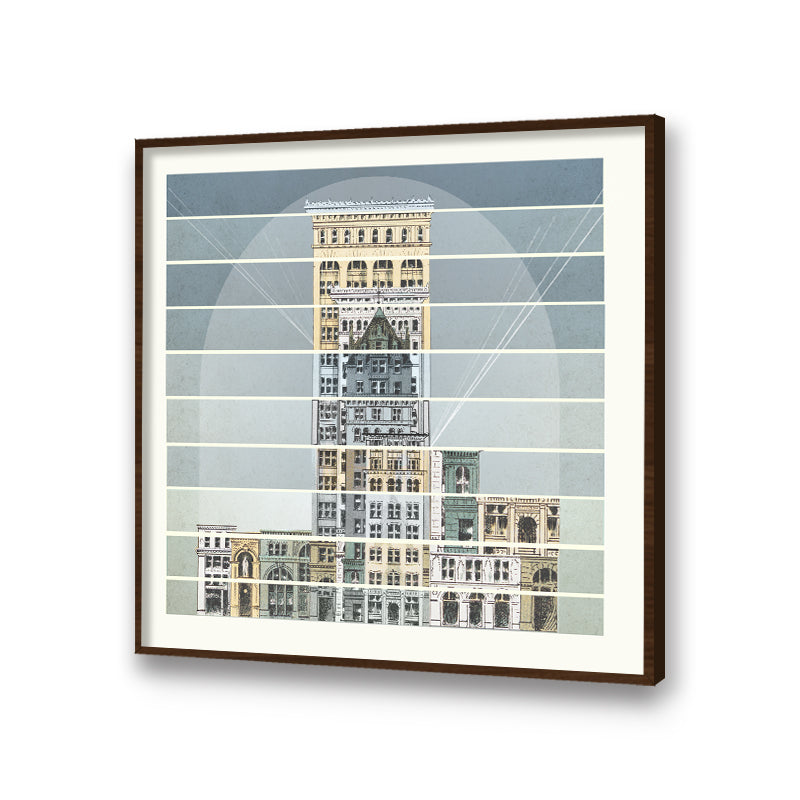 Somewhere In Europe 3 Vintage Artwork Canvas Print