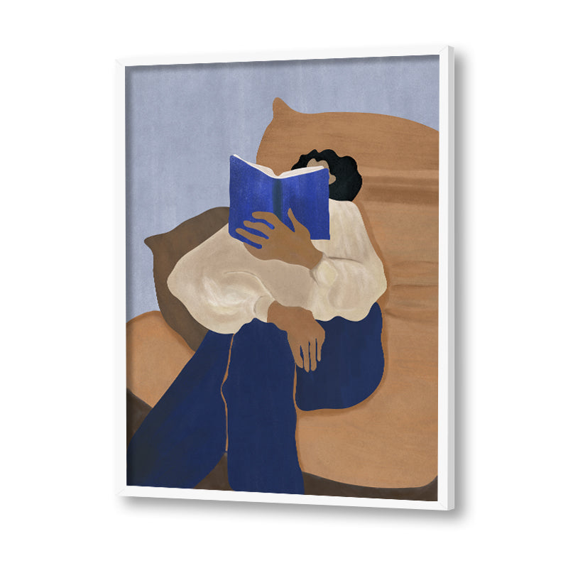 Book Worm 1 Scandinavian Wall Artwork | Pop Canvas Painting for Wall | Wall Decor | Wall Painting for Home Decor, Living Room, Cafe, Office, Restaurant