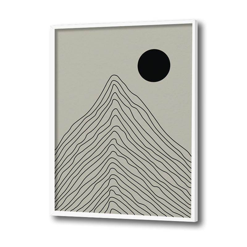Peak Line Black and White Wall Artwork | Scandinavian Canvas Painting for Wall | Wall Decor | Wall Painting for Living Room | Bedroom