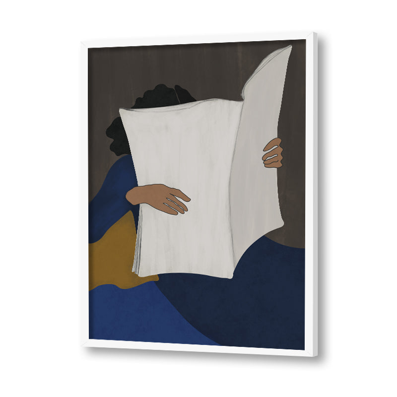 Book Worm 2 | Scandinavian | Abstract Canvas Painting for Wall | Wall Decor | Wall Painting