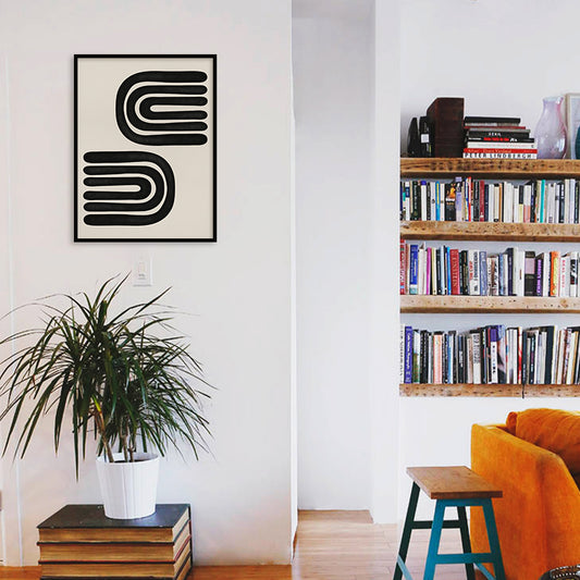 Harmony 1 Black and White Wall Artwork | Canvas Painting for Wall | Wall Decor | Wall Painting for Living Room | Bedroom