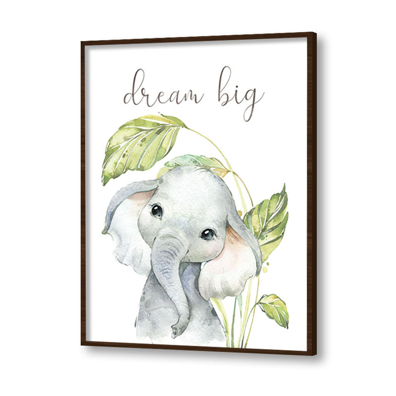 Baby Elephant Wall Art for Kids Room | Canvas Painting for Wall | Wall Decor | Wall Painting for Kids, Wall, Home Decor