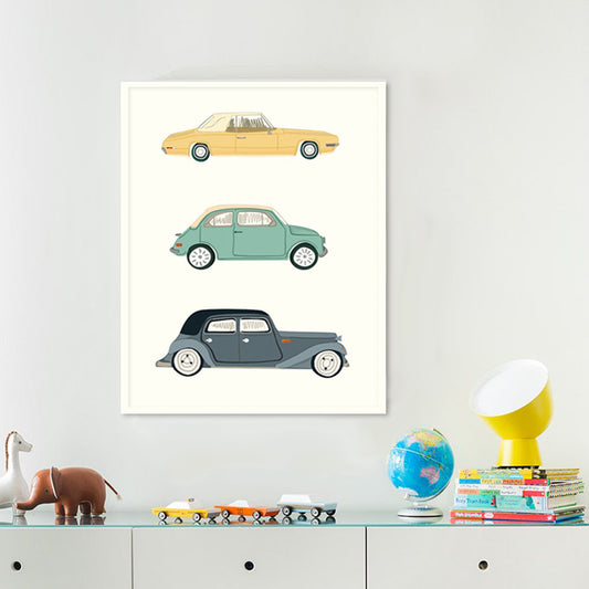Cars Wall Art for Kids Room | Canvas Painting for Wall | Wall Decor | Wall Painting for Kids, Wall, Home Decor