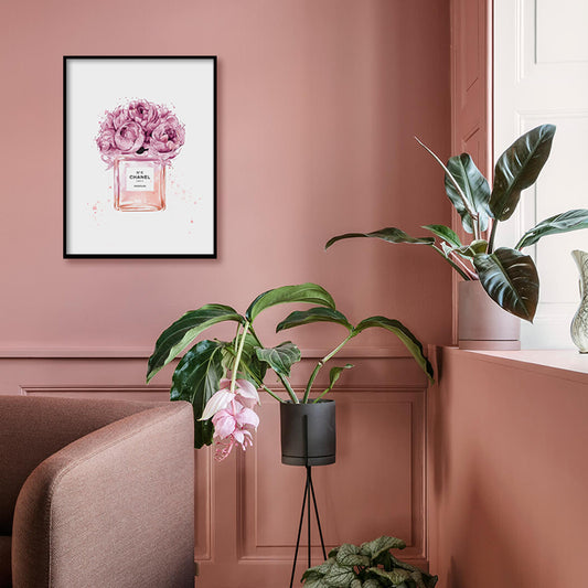 Chanel No. 5 - Pink Pop Artwork | Canvas Painting for Wall | Wall Decor | Wall Painting for Kids Room, Cafe, Restaurant