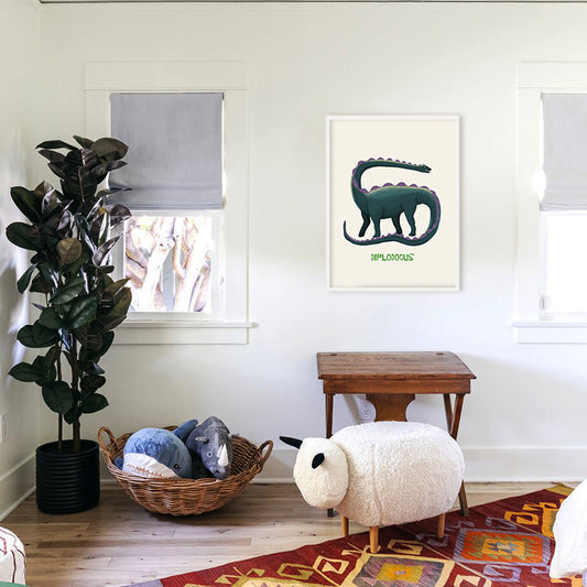 Dinosaur 2 Wall Art for Kids Room | Canvas Painting for Wall | Wall Decor | Wall Painting for Kids, Wall, Home Decor