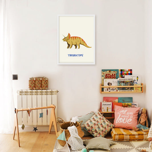 Dinosaur 6 Wall Art for Kids Room | Canvas Painting for Wall | Wall Decor | Wall Painting for Kids, Wall, Home Decor