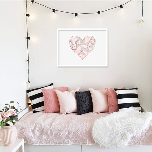 Rose Heart Wall Art for Kids Room | Canvas Painting for Wall | Wall Decor | Wall Painting for Kids, Wall, Home Decor