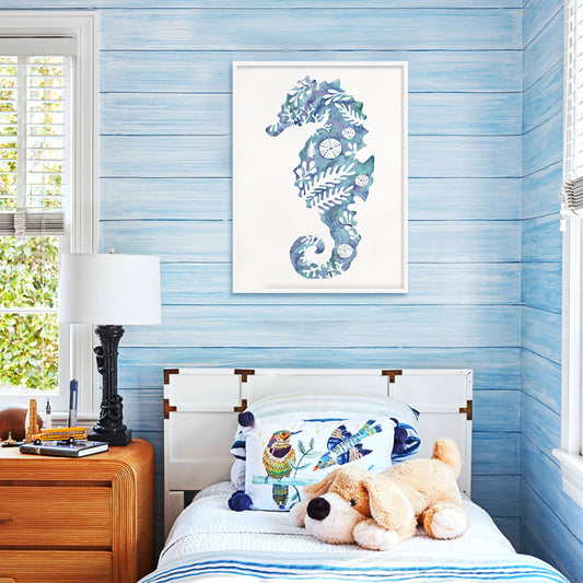 Seahorse Wall Art for Kids Room | Canvas Painting for Wall | Wall Decor | Wall Painting for Kids, Wall, Home Decor