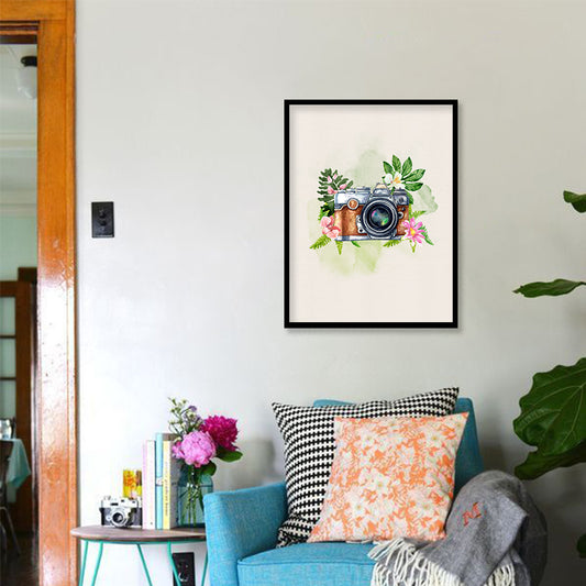 Tropical Camera Wall Art for Kids Room | Canvas Painting for Wall | Wall Decor | Wall Painting for Kids, Wall, Home Decor