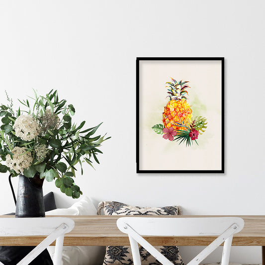 Tropical Pineapple Wall Art for Kids Room | Canvas Painting for Wall | Wall Decor | Wall Painting for Kids, Wall, Home Decor