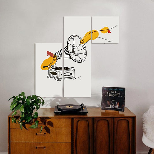 Music to my Ears Vintage Wall Artwork | Pop Artwork Canvas Painting for Wall | Wall Decor | Wall Painting for Cafe, Office, Restaurant