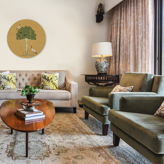 Grove 9 (Round) Nature Wall Art | Traditional Canvas Painting for Wall | Wall Decor | Wall Painting