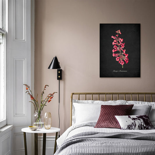 Night Garden 10 - Parry's Penstemon Wall Artwork | Nature Canvas Painting for Wall | Wall Decor | Wall Painting